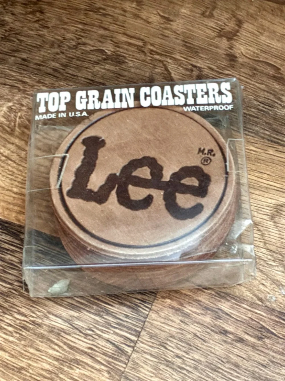 80's Lee Leather Coasters